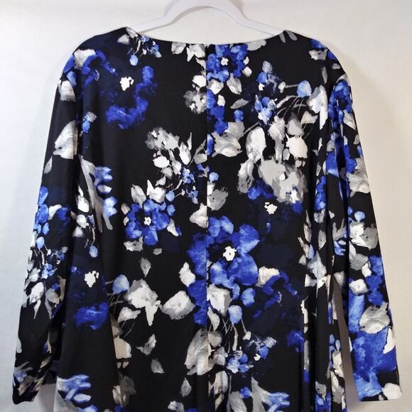 Giovanna Dress D1523P-Black/Royal Floral Pockets Spring Wedding Size 18W - Picture 11 of 13